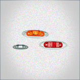 2-5/8&rdquo; LED  MINI CLEARANCE LIGHT WITH CHROME BEZEL