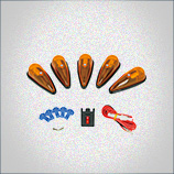 RL12-5 / 5PC AMBER TEARDROP CAB LIGHT KIT